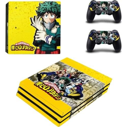 My Hero Academia PS4 Pro Sticker Play station 4 Skin Sticker Decals For PlayStation 4 PS4 Pro Console & Controller Skins Vinyl