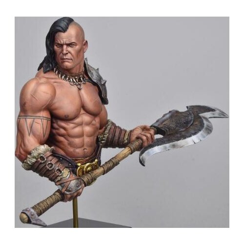 New Unassembled 1/10 ancient man warrior bust with Axe Resin Figure Unpainted Model Kit