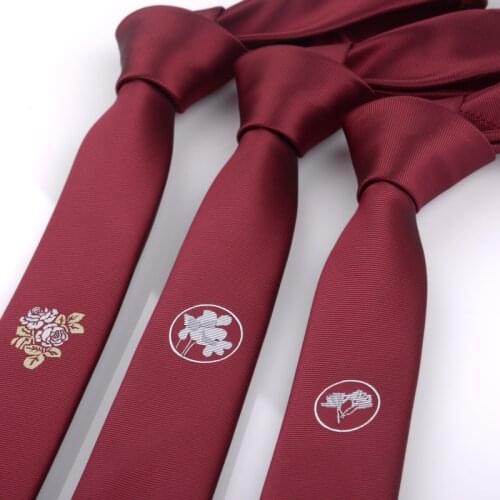 New Free Shipping fashion casual Mens male Positioning pattern waterproof groom business Korean tie 5CM British Embroidery