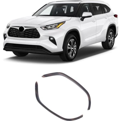 New Product 2PCS ABS Mahogany Dashboard Side Decorative Cover Accessories For Toyota Highlander XU70 2021 2022