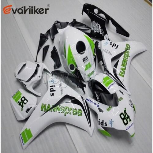 Motorcycle fairing for CBR1000RR 2008 2009 2010 2011 green white ABS plastic motor panels kit Injection mold H2