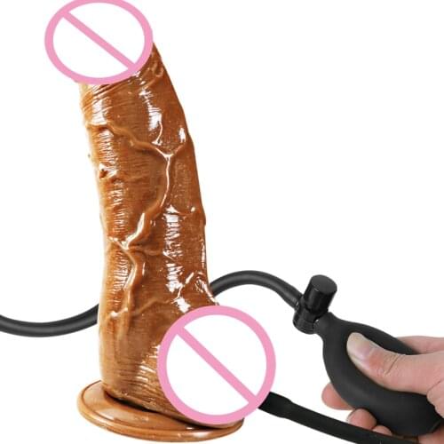 Huge Inflatable Realistic Dildo Suction Cup Anal Plug Real Big Penis Dick Cock Butt Adult Sex Toys for Women Stimulators Sucker