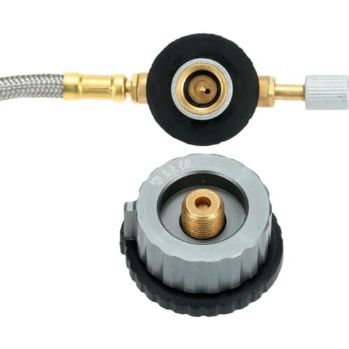 Outdoor Camping Stove Burners Gas Convert Adaptor Auto-off Gas Cartridge Tank Head Convert Furnace Converter Camping Equipment