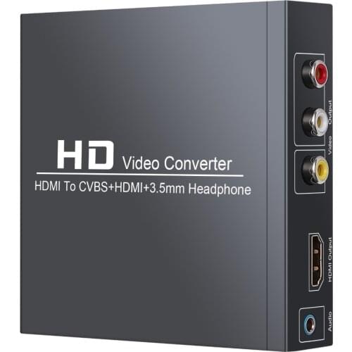 HDMI to RCA Scaler converter with Zoom function supports RCA&HDMI output simultaneously