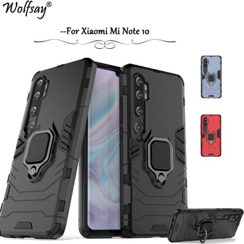 Fitted Case For Xiaomi Mi Note 10 Case Armor Shockproof Stand Holder Phone Case For Xiaomi Mi Note 10 Cover For Xiaomi Mi Note10