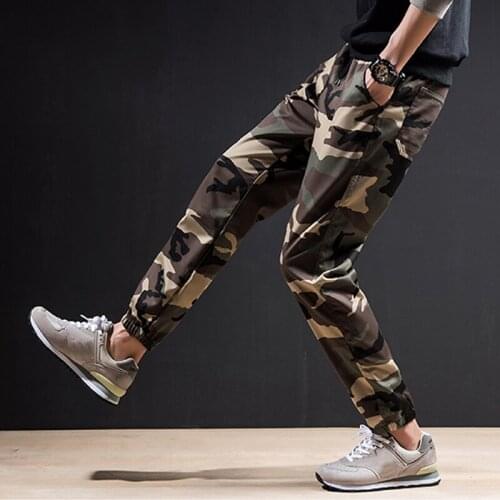 Harem Joggers Camouflage Camo Cargo Pants Men Trousers Harem Sweatpants Slacks Casual Jogger Dance Sportwear Baggy Nylon mens P