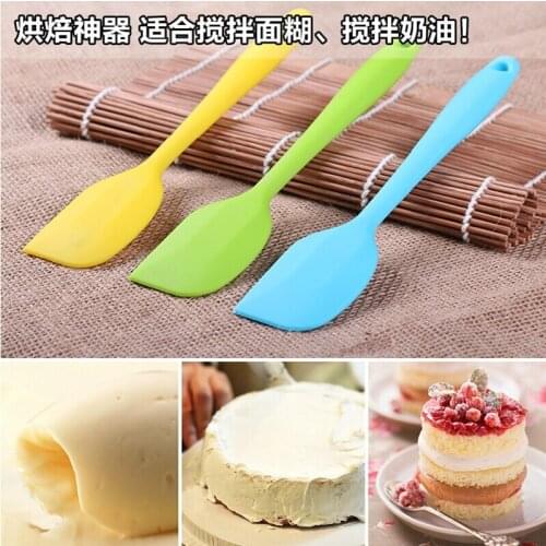 Integrated Silicone Spatula Stirring Chocolate Cream Cake Baking Temperature Scraper Tool A817