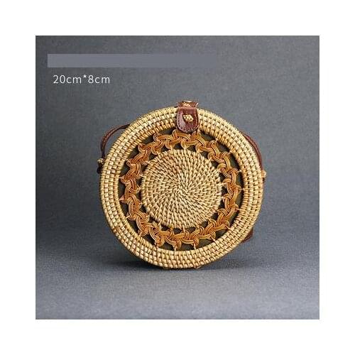 Rattan Shoulder Bag Fashion Storage Straddle Bag Woven Shoulder Bag Beach Bag For Women