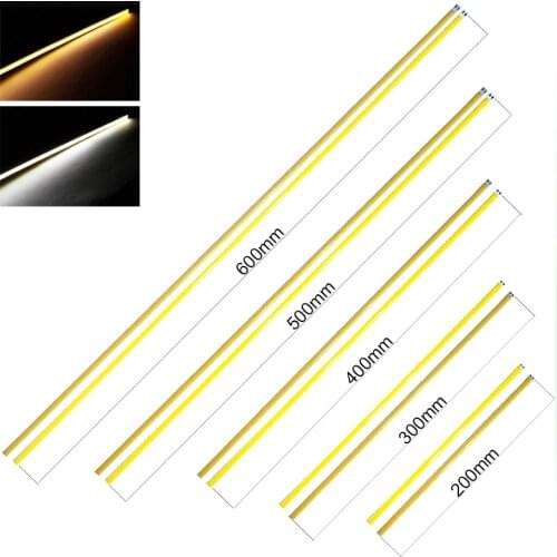 10pcs/lot 600MM 500MM 400MM 300MM 200MM 12V Diammable LED COB Light Strip for Car Lighting House LED Lamp Decor Bar Lights Bulb