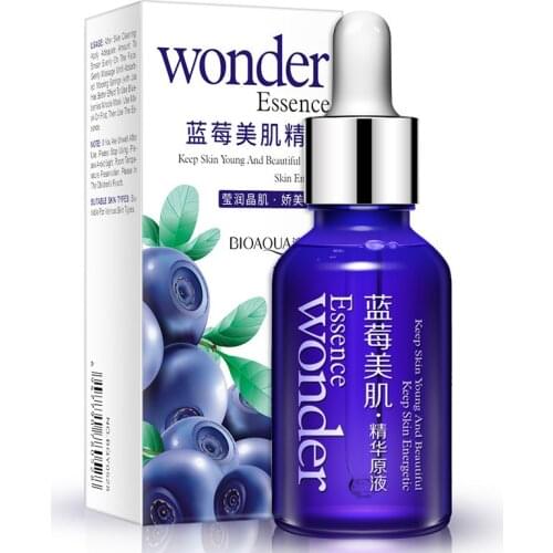 BIOAQUA Blueberry Wonder Essence Serum Face Lifting Anti Aging Wrinkle Serum of Youth Organic Cosmetic Charm liquid Skin Care