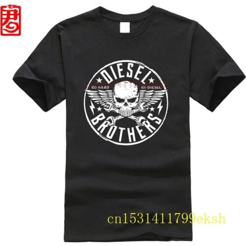 DIESEL Trending Brothers Go Hard Go Skull Cross Wrench T Shirt 1