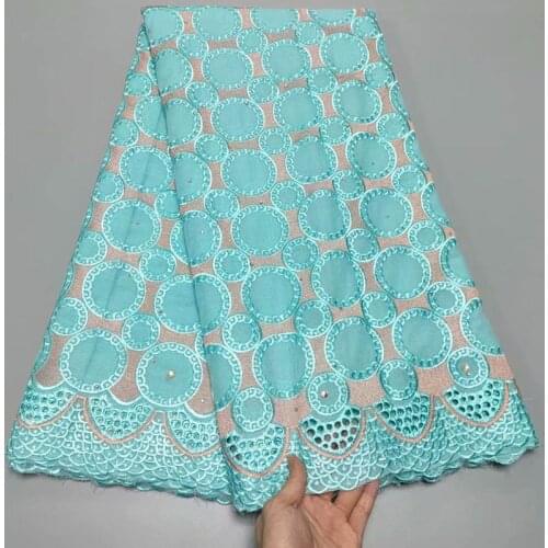 Party Q 2021Latest High Quality African Nigerian Tulle Lace Fabric Swiss Cotton Embroidery Guipure Dress Wedding Damask 5yards