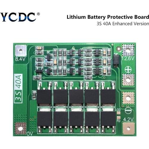 3S 20A 40A 4S 40A Enhance/Balanced Version Li-ion Lithium Battery BMS 18650 Charger Protection Board 11.1V/12.6V/14.8V/16.8V