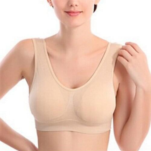 1PC Women Lady Yoga Vest Black White Nude Seamless Fitness Sports Bra Tops Gym Underwear Push Up Breathable Sports Bra