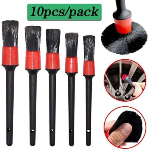 10Pcs Car Detailing Brushes For Auto Cleaning Detailing Kits Set Dashboard Air Outlet Wheel Gap Rim Car Wash Auto Accessories