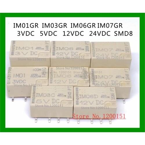 10pcs/lot IM01 / IM01GR 3VDC/ IM03 IM03GR 5VDC /IM06 IM06GR 12VDC / IM07 IM07GR 24VDC relay SM8