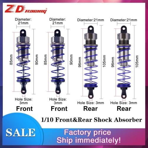 2Pcs ZD Racing 105mm Front Raer Shock Absorber Damper Suspension for 1/10 RC HSP Redcat HPI Hobao Buggy RC Cars Trucks Parts