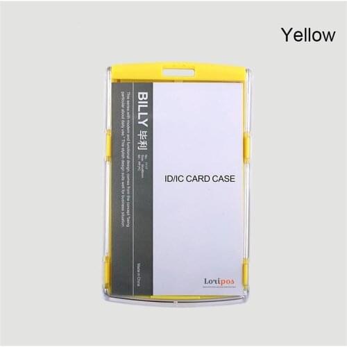 Acrylic Yellow Company Work Name Card Tag Label Holder 86*54mm Badge