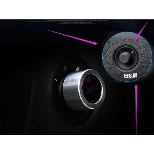 Angelguoguo5 colors Aluminum alloy Car rearview mirror adjusting knob decorations For Buick Excelle GT XT Lacrosse Regal Encore