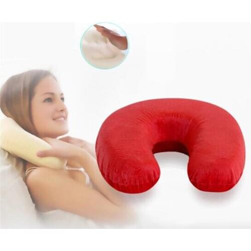 Car Neck Pillow Cushion Protable Soft U-Shape Travel Cushion Pillow For Car Airplane Head Neck Rest Pillow Travel Accessories