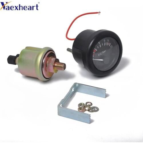 Car accessories boost controller Marine Engine Oil Pressure Gauge Pointer LED Backlight with Warning Sensor Indicator Light