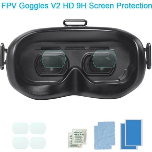 FPV Goggles V2 HD 9H Screen Protection Tempered Glass Full Coverage Guard Film Scratch/Explosion-Proof for DJI FPV Accessories