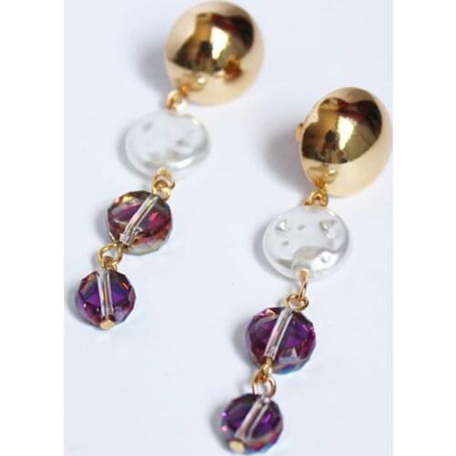 GSOLD Summer New Imitation Pearl Transparent Resin Long Drop Earring Simple Colorful Acrylic Women Party Jewelry Accessories