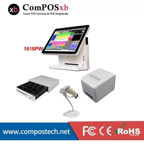 Cash Register Factory Pos System With 15 inch Monitor/Display/Computer All In One Pc Pos Terminal For Retail And Restaurant