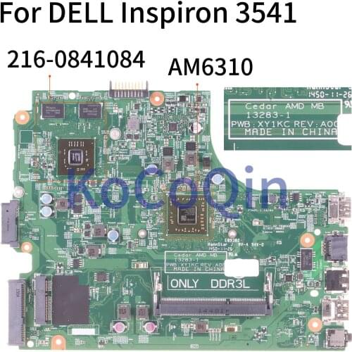 KoCoQin Laptop motherboard For DELL Inspiron 3441 3541 3442 3542 A6-6310 AM6310 Mainboard CN-04XK49 04XK49 13283-1 216-0841084