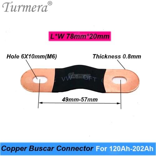 Copper BusBars Connector for 3.2V Lifepo4 Battery 120Ah 202Ah Assemble for 36V E-Bike and Uninterrupted Power Supply 12V Turmera