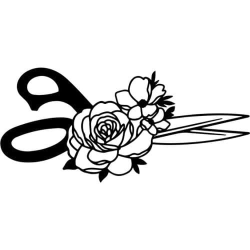 Miss Vintage Metal Die Cut Flower Scissors Crafts Dies Mold Stencil For DIY Scrapbook Paper Cards Embossing Template