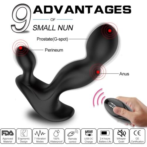 Remote Control Male Prostate Massager Anal Vibrator Silicone 7 Speeds Butt Plug Sex Toys for Men Masturbator For Adult