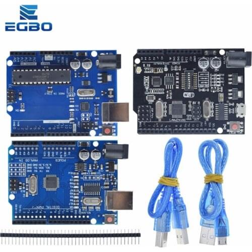 1 Set UNO R3 Official Box ATMEGA16U2+MEGA328P Chip For Arduino UNO R3 Development board + USB CABLE