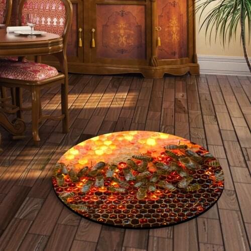 Creative Bee/Honeycomb 3D Pattern Carpets For Living Room Bedroom Area Rugs Cartoon Mat Large Carpet Home Printed Kids Size Play