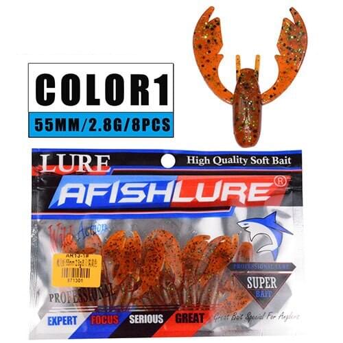 8Pcs/lot 55mm Soft Baits Shad Soft Lure For Fishing Lure Bait Smell pike River Catfish Carp Rubber Artificial Wobblers Tackle