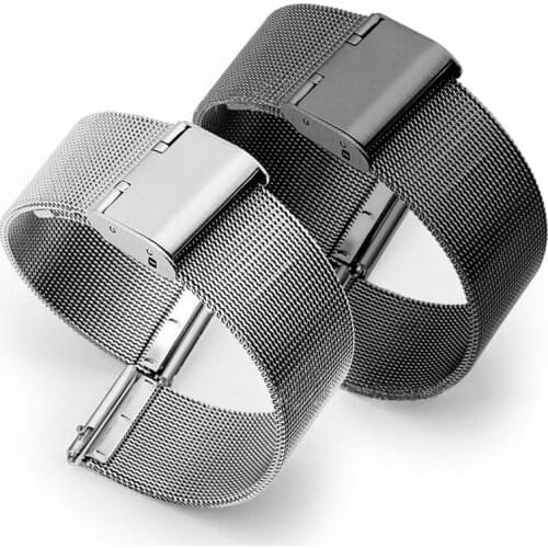 22MM Wide Black Silver Brown Red Stainless Steel Leather Rubber Smart Quartz Mechanical Sports Watch Strap Suitable For L13 L16