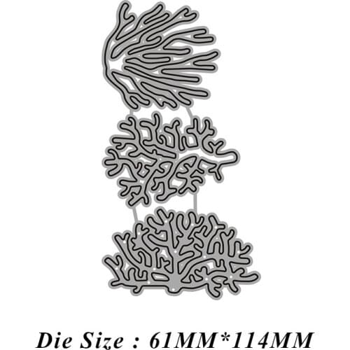 Sea grass New Metal Cutting Dies for 2021 Frame Edge No Stamps Scrapbooking Stencil Cuts Crafts Navidad Molds Die Paper