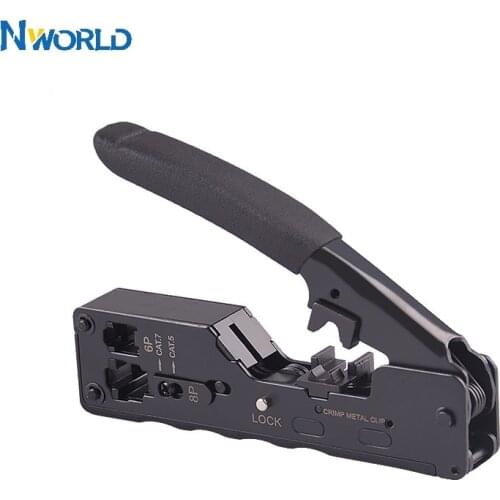 Nworld RJ45 Tool Network Crimper Tools For Cat7 Cat6 Cat5e Cat5 STP Plugs RJ45 Connector Cables Multifunctio Crimp Metal Clip