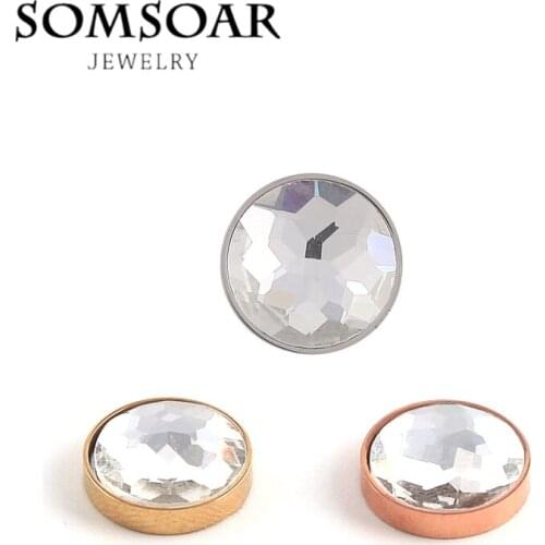 Somsoar Interchangeable Magnet My Coin with Clear Glass Extra Small Disc Coin fit Leather Warp Cambio Bracelet Necklace 10pcs