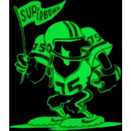 Patches Noctilucent Athletes Stickers for Clothes Thermal Transfer Printing Pattern DIY Decoration Sport Style Luminous Patch