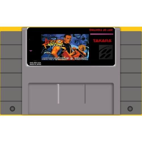 Art of Fighting 16 bit Big Gray Game Card For USA NTSC Game Player