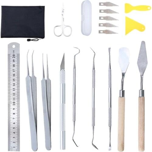 19pcs Craft Vinyl Weeding Tools Set Basic Vinyl Tool for Silhouettes DIY Kit Handmade Tool For Weeding Lettering