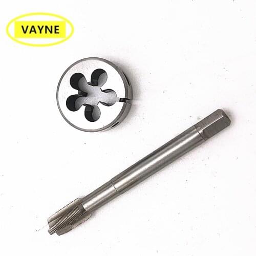 2pcs VAYNE HSSE Unified machine or hand - Metric Tap &Round die Set Fine thread dies taps suit UNF0-90/1-72/3-56 5/16-24 UNS3/8