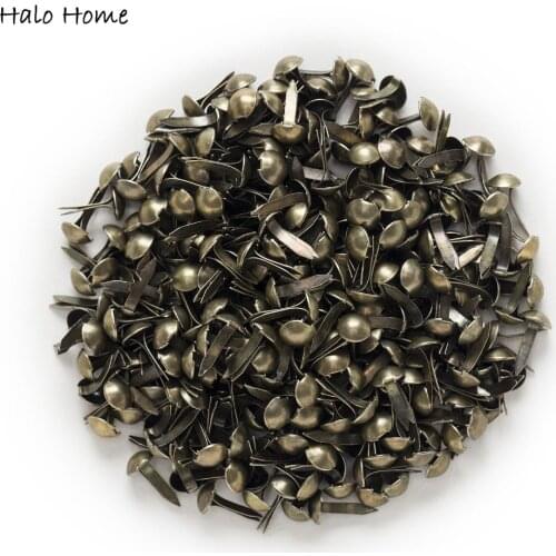 500 Bronze Tone Pastel Round Brads Scrapbooking Embellishment Card Making DIY Home Paper decoration 9x5mm(3/8"x1/4")