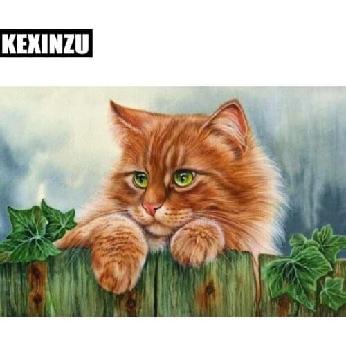 5D Diy Diamond Painting Cat Diamond Embroidery Rhinestone Animals Diamond Mosaic Cross Stitch Pattern Square Drill Resin Decora