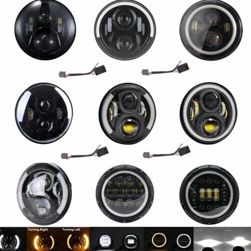 7 inch LED Headlight Halo DRL Light for motorcycles Rod FatBoy Heritage Softail Slim Deluxe Switchback Road King Motorcycle