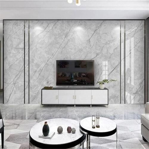 Milofi custom large wallpaper mural gray art glass marble pattern mural background wall