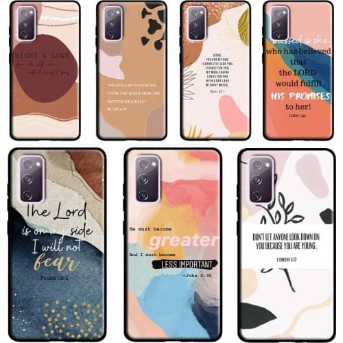 Bible Verse Quotes For Samsung Galaxy Note 20 Ultra Note 10 Plus S20 FE S8 S9 S10 Plus S21 Ultra Case Cover