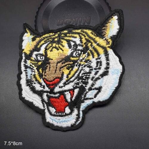 Kids Animal Tiger Iron On Patch Clothes Patch For Clothing Girls Boys Embroidered Patch