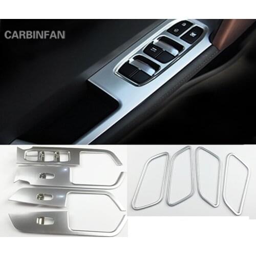For Hyundai Creta IX25 2015 2016 2017 2018 Car Styling ABS Chrome Interior Door Handle Glass switch trim Cover Accessories C1169
